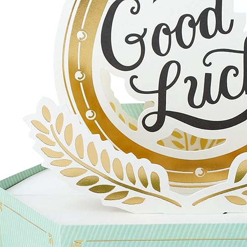 Miniatura 5 de Hallmark Paper Wonder - Tarjeta desplegable (herradura de buena suerte) para el día de San Patricio, graduación, jubilación y más