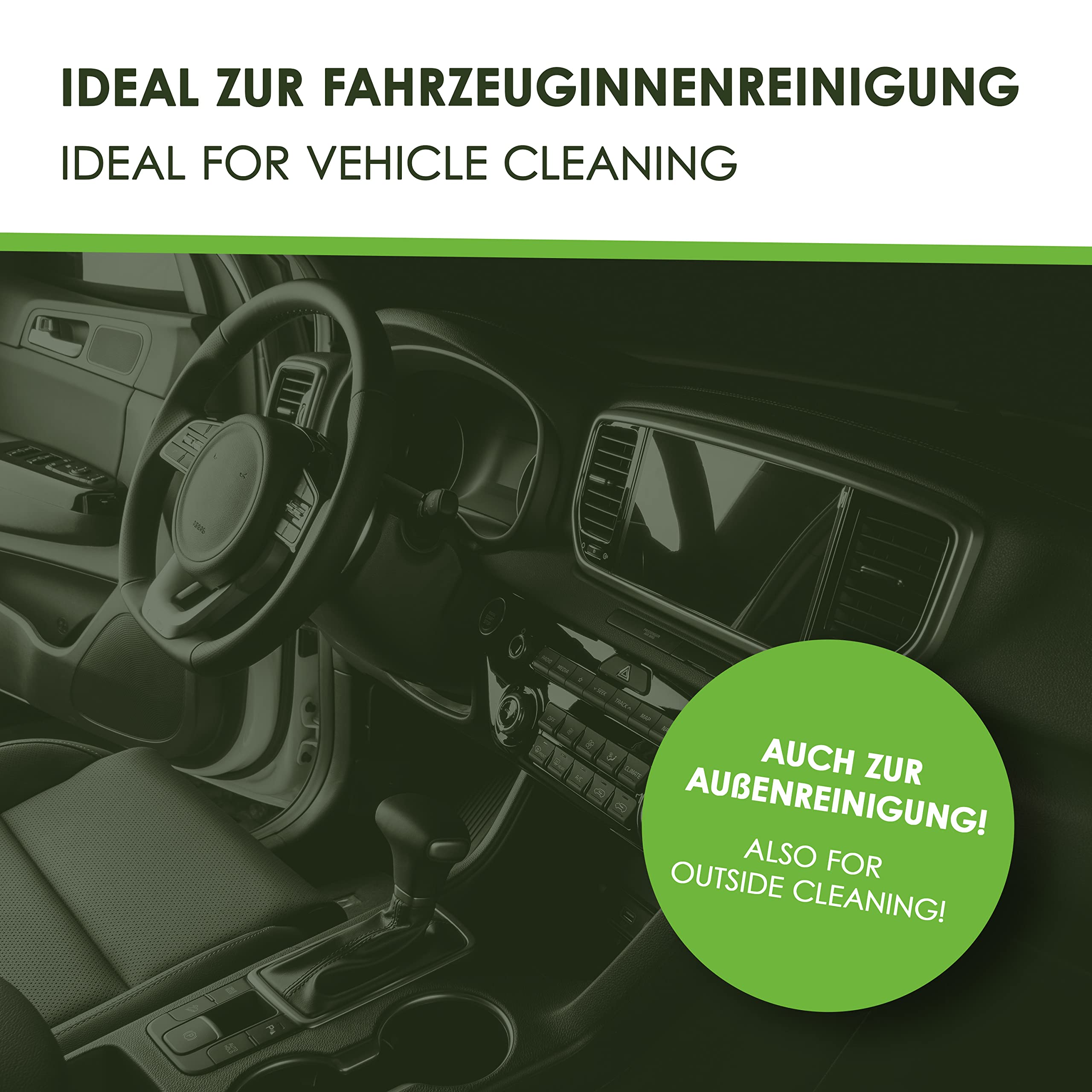 Ergiebiger Multireiniger 4x5L Kanister Auto Reiniger | Kunststoffreiniger und Autoreinigung von Innen und Außen | Polsterreiniger Auto und Teppichreiniger