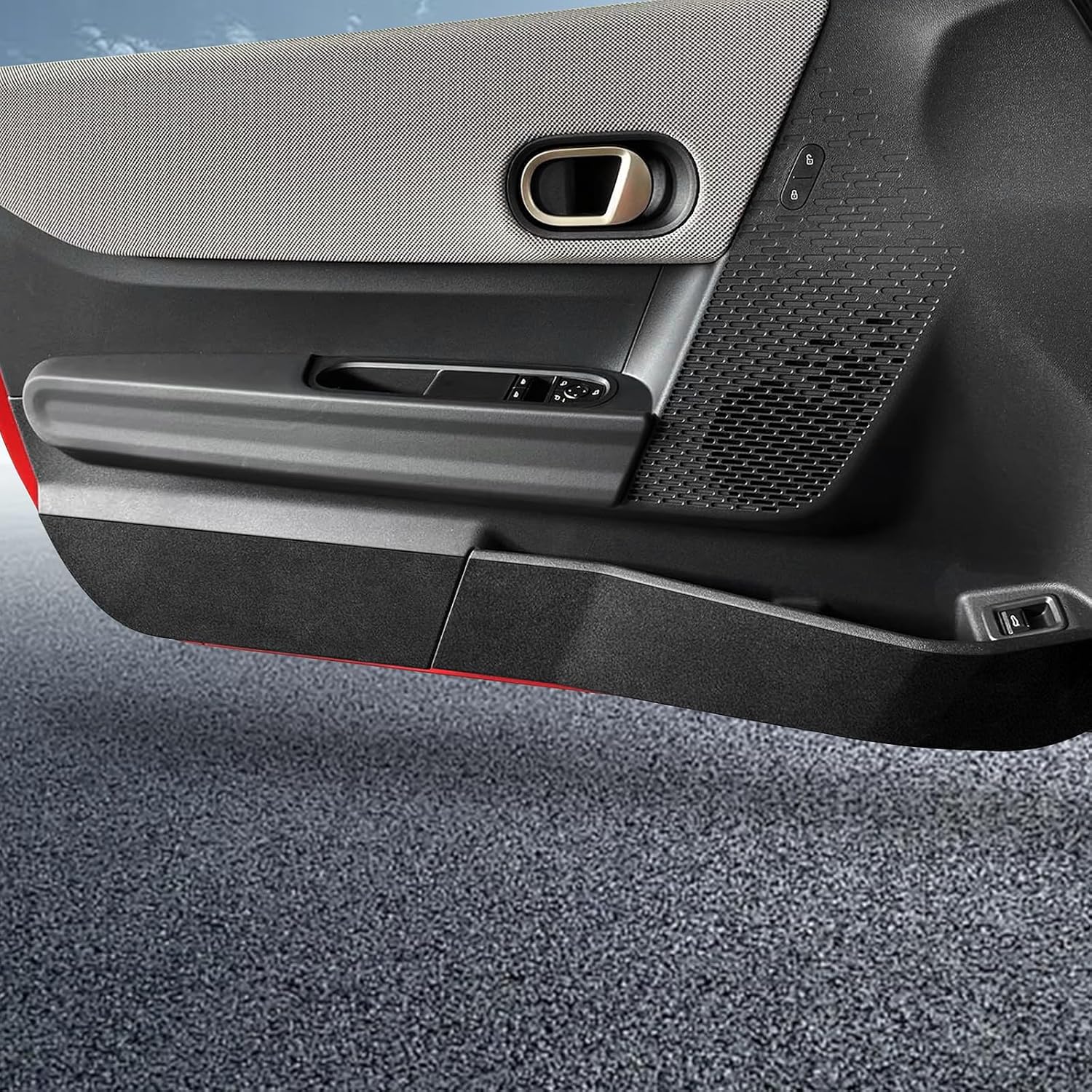 KUNGKIC Car Door Anti Kick Pad for 2024 2025 Mini Cooper S 3-Door F66 F67 Protective Stickers Interior Decals Accessories Self-Adhesive Side Edge Protection Mats Cover (Italian Top Suede, 9002 Color)