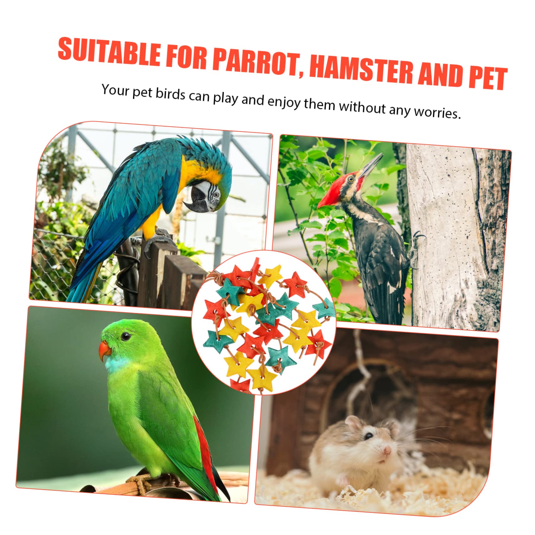 BESPORTBLE 3pièces Jouet à Mâcher pour Oiseaux Accessoire pour Perruches Et Perroquets Jouet De Grignotage Et pour Oiseaux De Compagnie