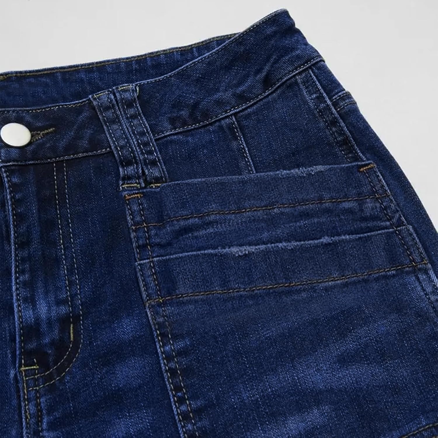 Baggy Jeans for Women Mid Rise Wide Leg Straight Jeans Trendy Denim Pants Without Belt - Image 7