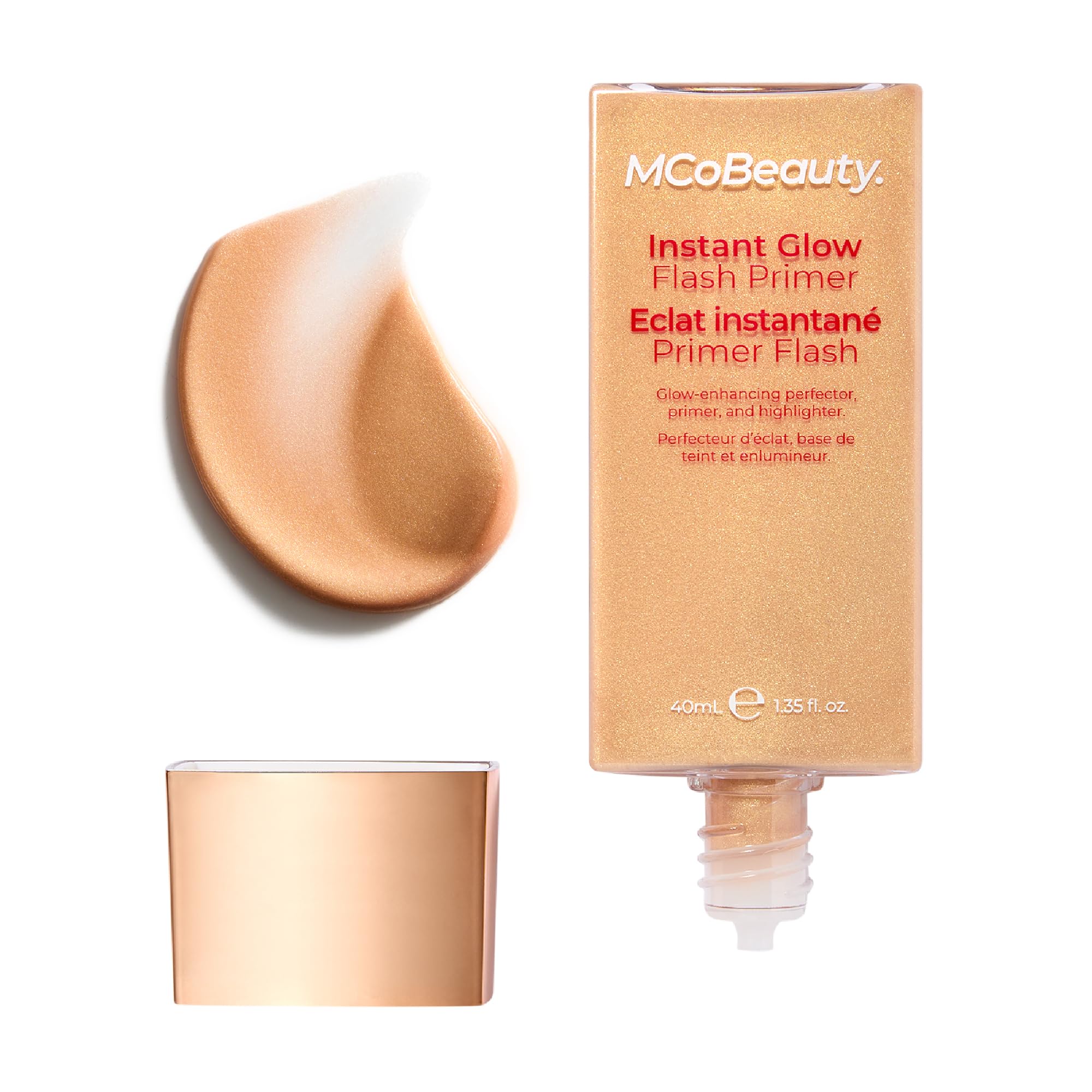 MCoBeauty, Instant Glow Flash Primer, MultiPurpose Glow Base with Hyaluronic Acid, Glycerin, Squalane and Vitamin E