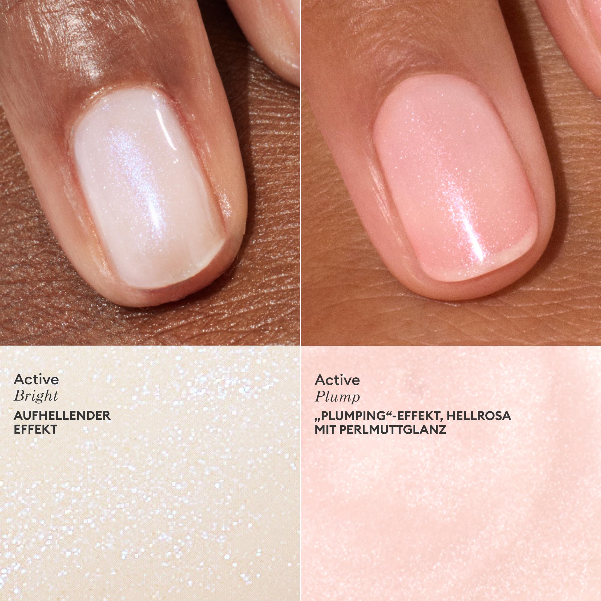 Manucurist Active Icons Duo Nagellack Set – Active Bright und Active Plump Nagellacke – Nagelhärter – Aufhellender Behandlungslack & Pflege – Geschenkset Frauen