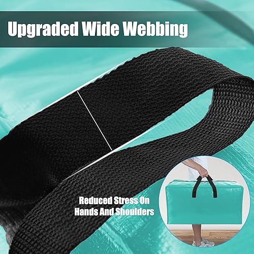 Miniatura 10 de Paquete de 12 bolsas de mudanza resistentes con correas de mochila, asas fuertes y cremalleras, bolsas de almacenamiento para ahorrar espacio,