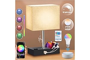 Enhanced Home Lighting with the Ultimate RGB Smart Table Lamp featuring Remote...