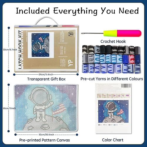 Miniatura 8 de YP Kits de ganchos de pestillo para niños y adultos, para manualidades, manualidades, decoración del hogar, festivales, regalos, 20.5 x 14.5