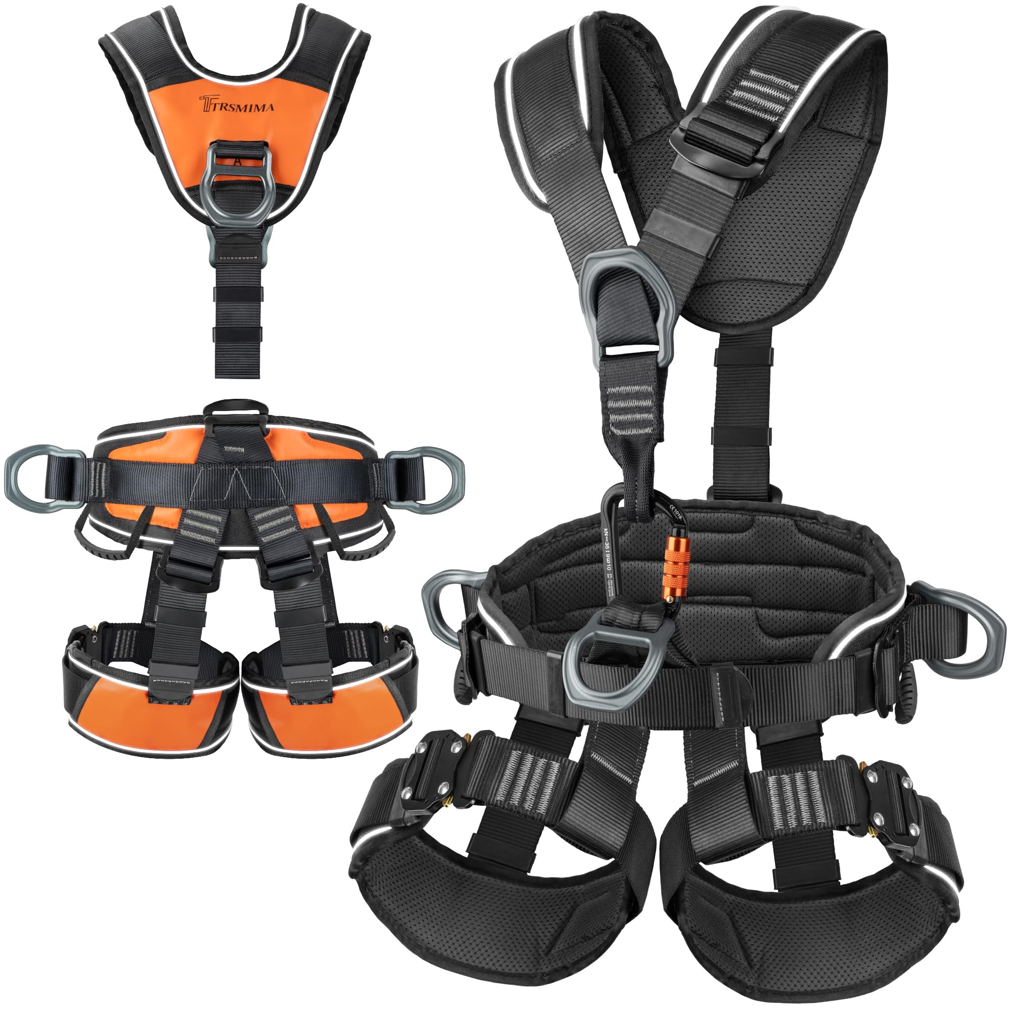 TRSMIMA Safety Harness Fall Protection - Roofing Full Body Climbing Harness