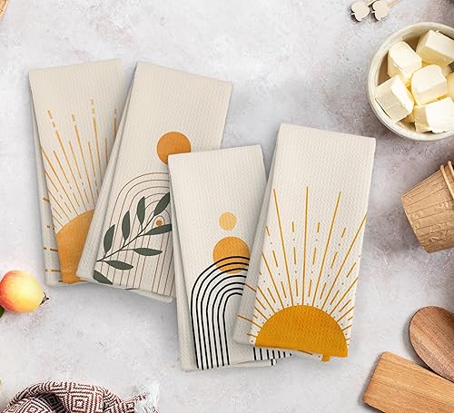 Miniatura 230 de You are My Sunshine - Juego de 2 toallas de cocina y paños de cocina y paños de cocina bohemios absorbentes, toallas de mano para baño y cocina