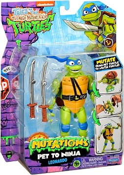 Tales of Teenage Mutant Ninja Turtles: Mutations Deluxe 5.5 Leonardo Pet to Ninja Figure by Playmates Toys