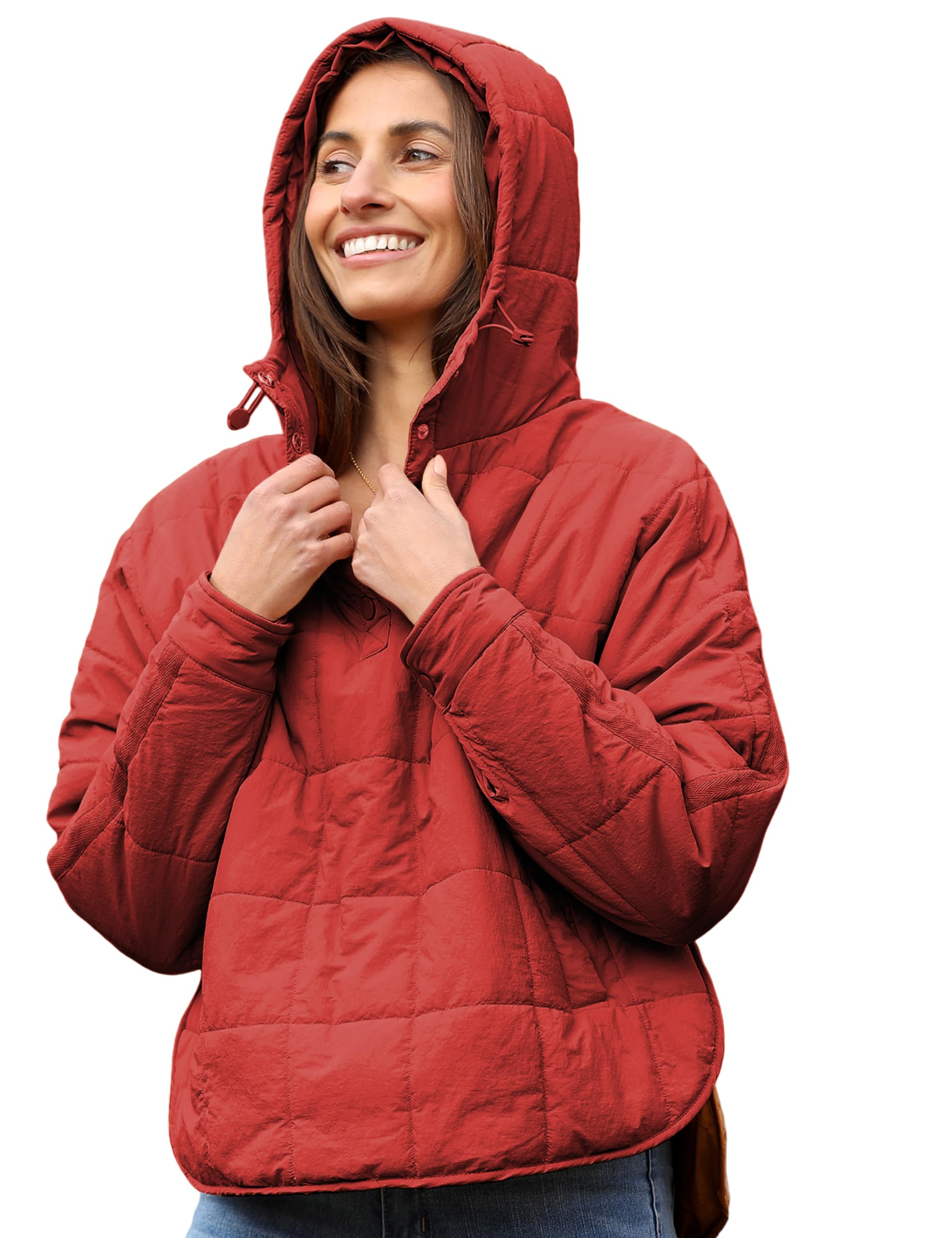 AMEBELLEWomen's Oversized Hooded Puffer Jacket Quilted Jackets for Women Lightweight Winter Warm Padded Hoodies Coat