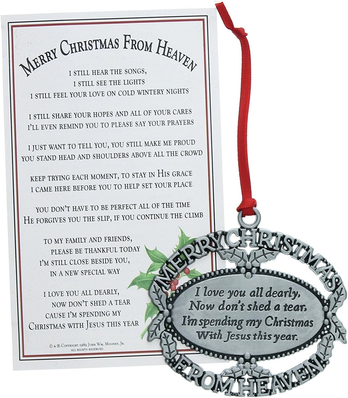 Merry Christmas From Heaven Ornament (Personalized)