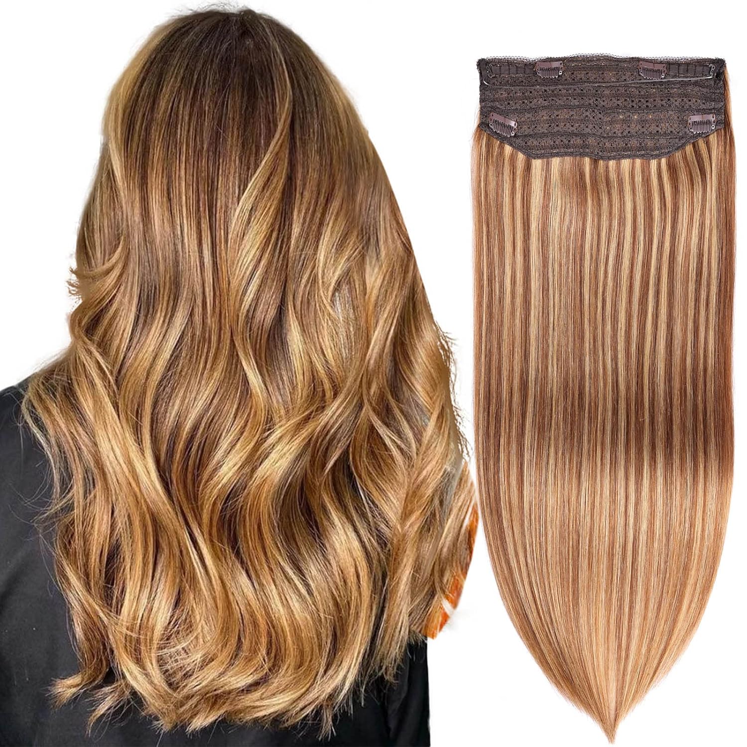 Wire Hair Extensions,DIYOMO Halo Hair Extensions Real