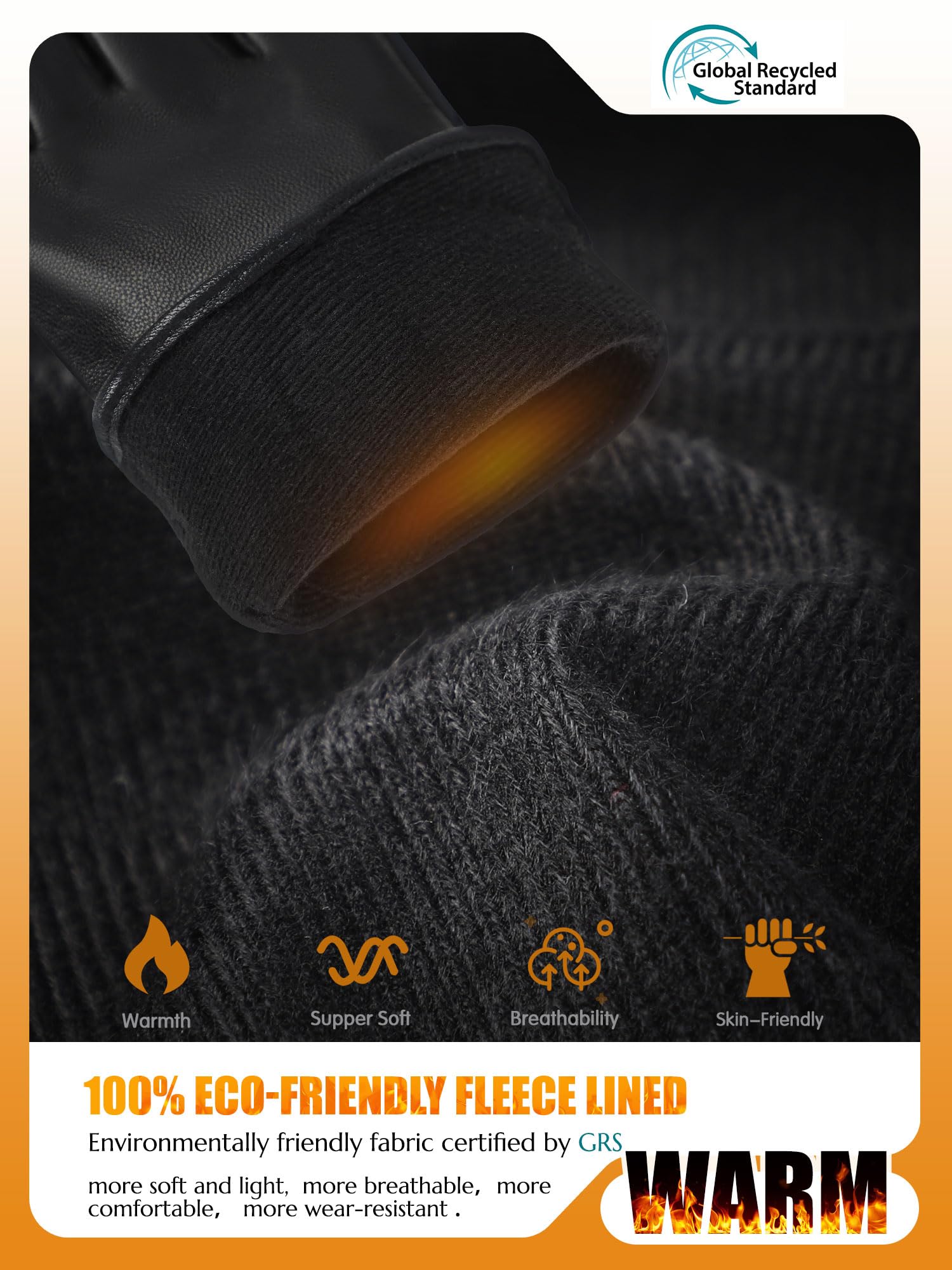 GSG SINCE 1998 Gants en Cuir pour Femme Hiver en Mouton | en Cuir d’Agneau Sans Chrome – Tactiles, Chauds et Doublés de Laine