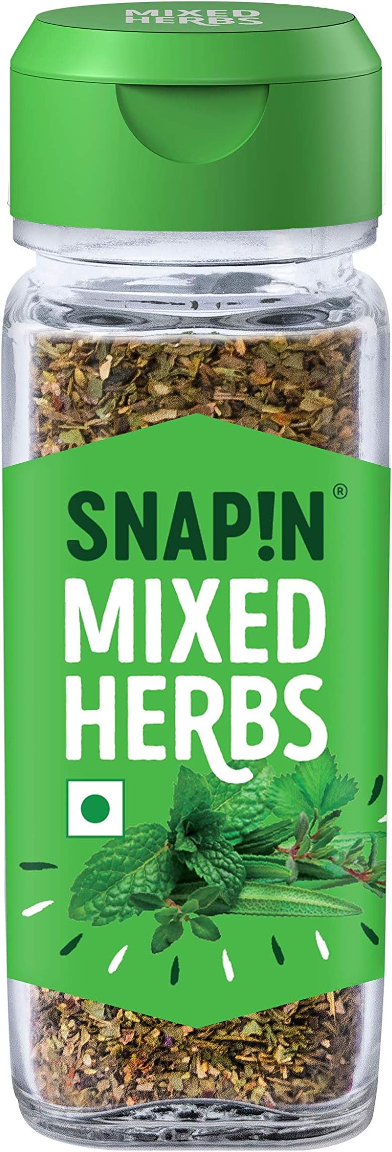 Snapin Mixed Herbs | 20g/25g/27g Glass Bottle | Italian Seasoning (Weight may vary)