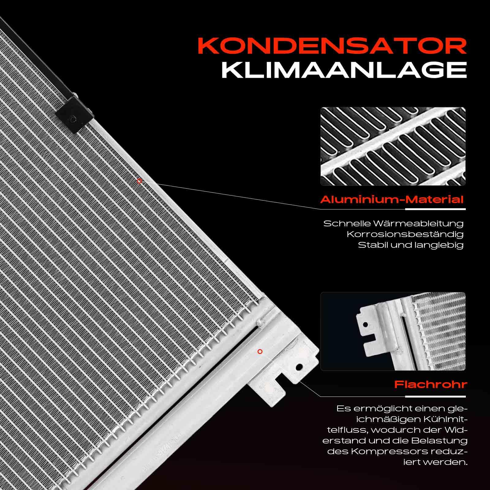 Frankberg Kondensator Klimaanlage mit Trockner Kompatibel mit Astra H A04 L69 L70 1.2L 1.6L 1.8L 2004-2014 Zafira B A05 1.6L 1.8L 2.2L 2005-2015 Replace# 93178959
