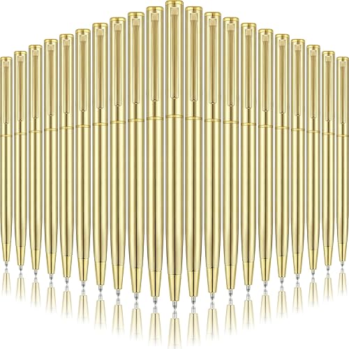 Vista 9 de Zonon 160 bolígrafos de metal delgados a granel, retráctiles, tinta negra metálica de 0.039 in, punta media, bolígrafos de escritura suave