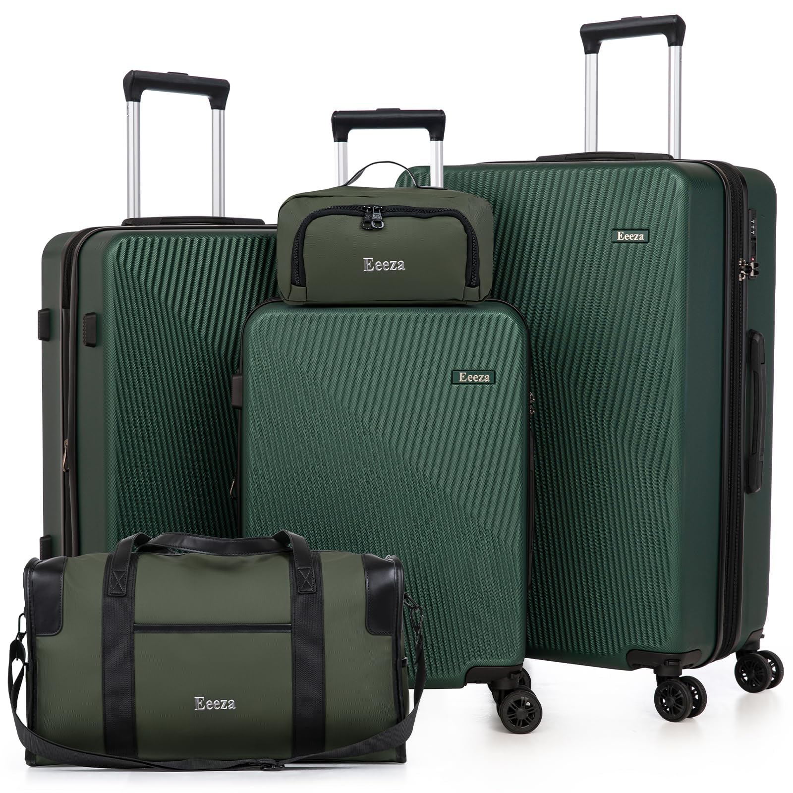 5 Piece Hardshell Luggage Set TSA Lock Spinner Wheels | luggage with removable wheels, with Wheels for Women Men ABS Hard Case, silent 360° spinner Wheels Travel Luggage 20/24/28"