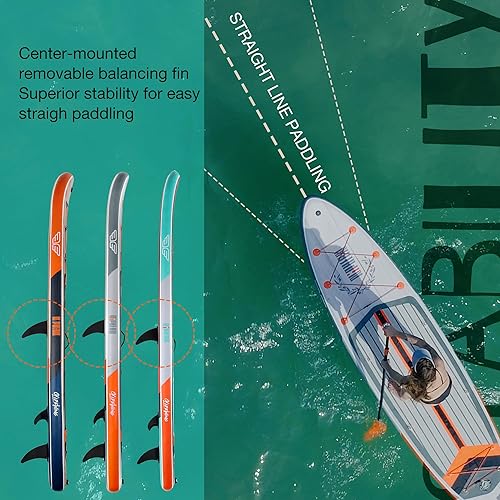 Miniatura 3 de Niphean Tabla de remo inflable con diseño de ala equilibrada y accesorios duraderos de SUP, tablas de remo inflables estables de 11 pies para