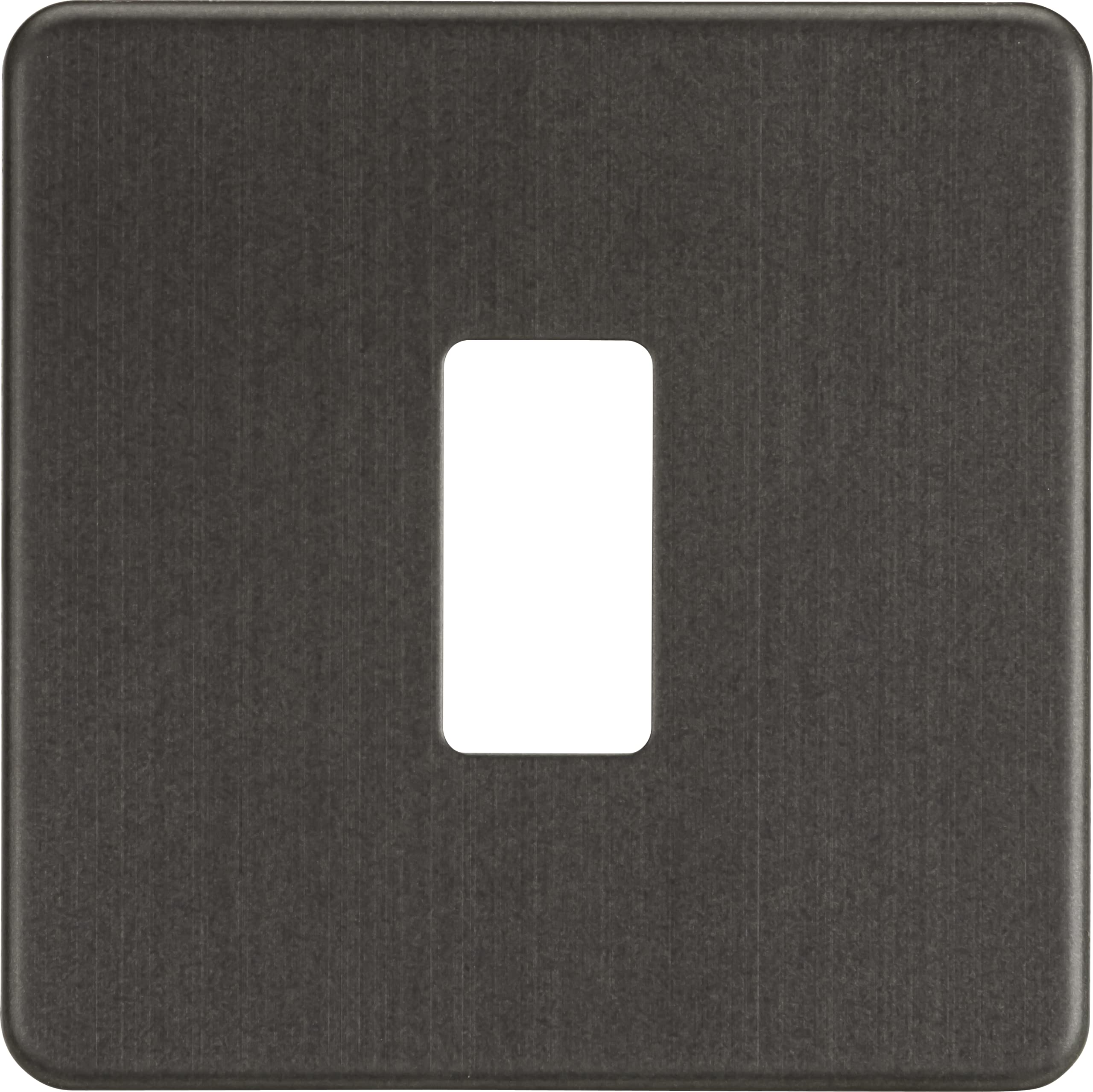 Knightsbridge Smoked Bronze Screwless 1G Grid Faceplate