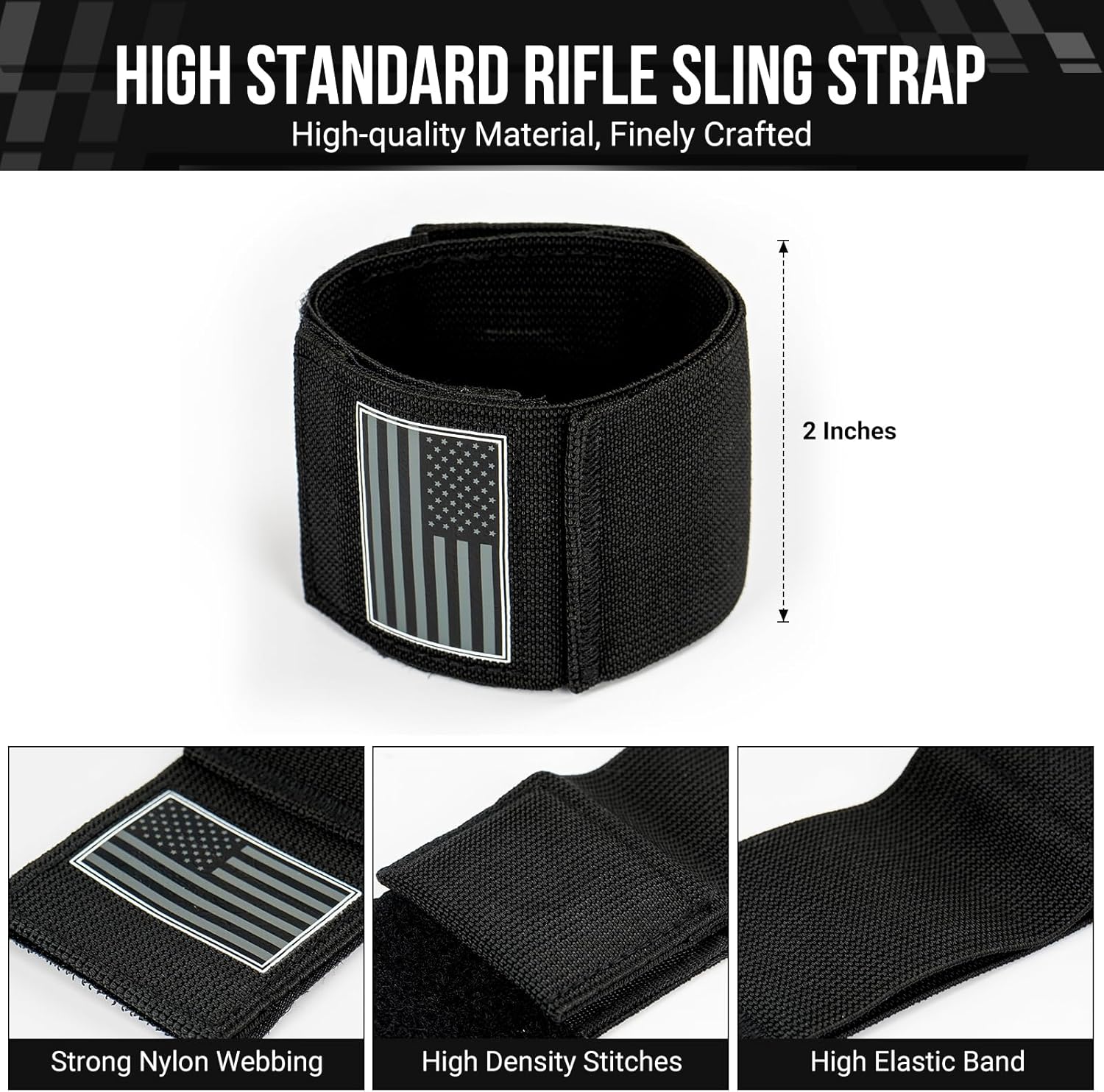 Magnetic Sentry Strap Rifle Sling Strap, Rapid Deployment Staging Rifle Sling Retainer Retention Band, Adjustable Gun Slings Keeper Accessories for Rifles, Shotguns, Airsofts