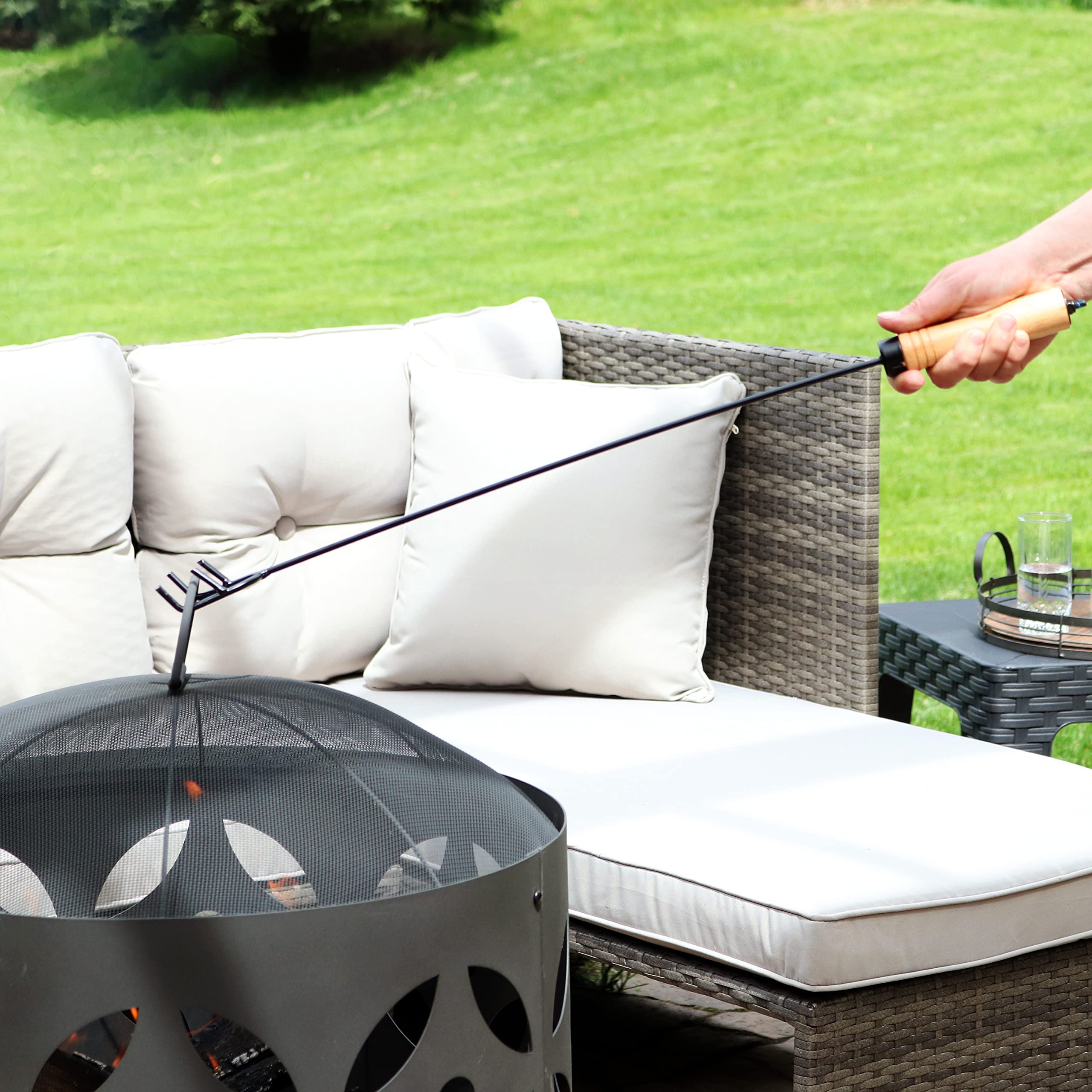 Amazon.com: Sunnydaze 36-Inch Black Heavy-Duty Outdoor/Indoor Log