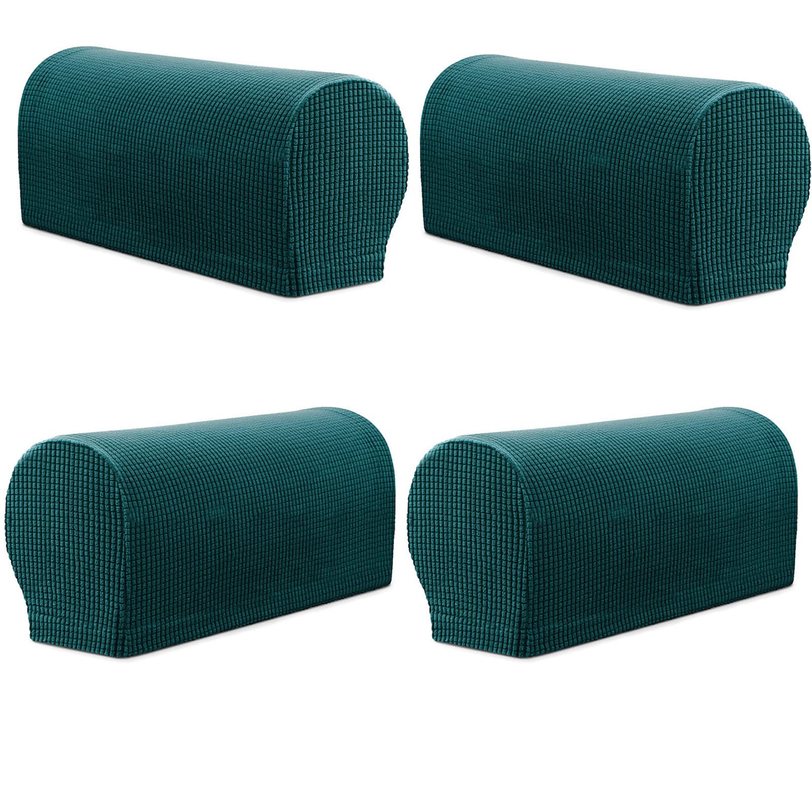 Pbiehsr Turquoise Arm Rest Covers, Set Of 4 Stretch Armchair Couch Armrest Chair Covers For Furniture Protector, Anti-Slip Sofa Chair Arm Caps Spandex Polyester Slipcovers (Turquoise)