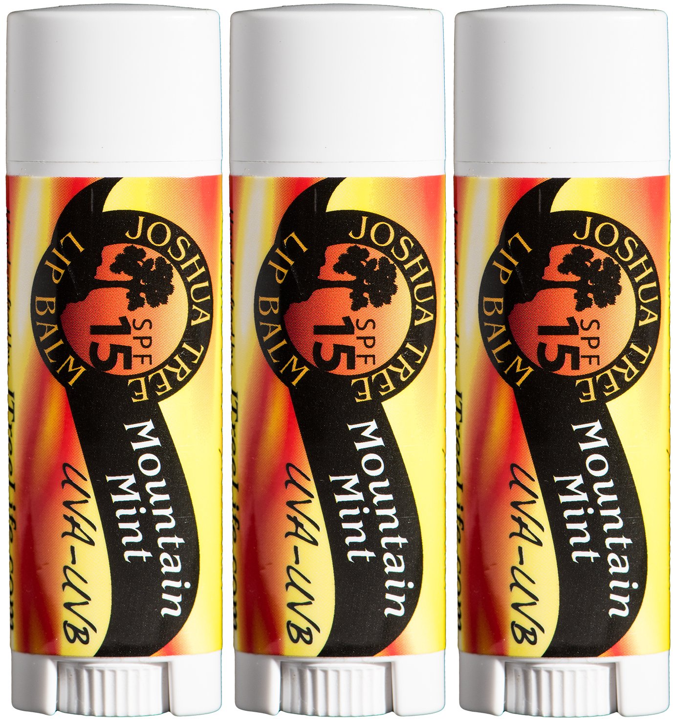 Joshua Tree Mountain Mint SPF 15 Organic Lip Balm Pack of 3