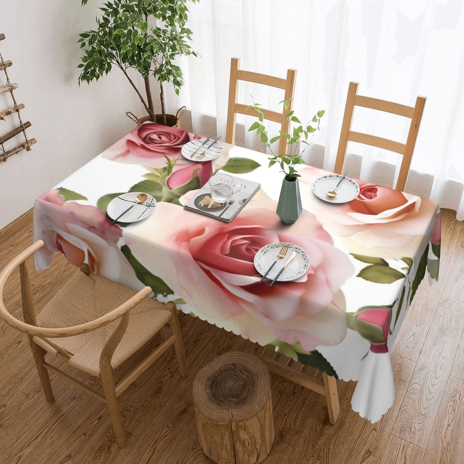 Nappe rectangulaire lavable résistante aux plis et taches tenaces