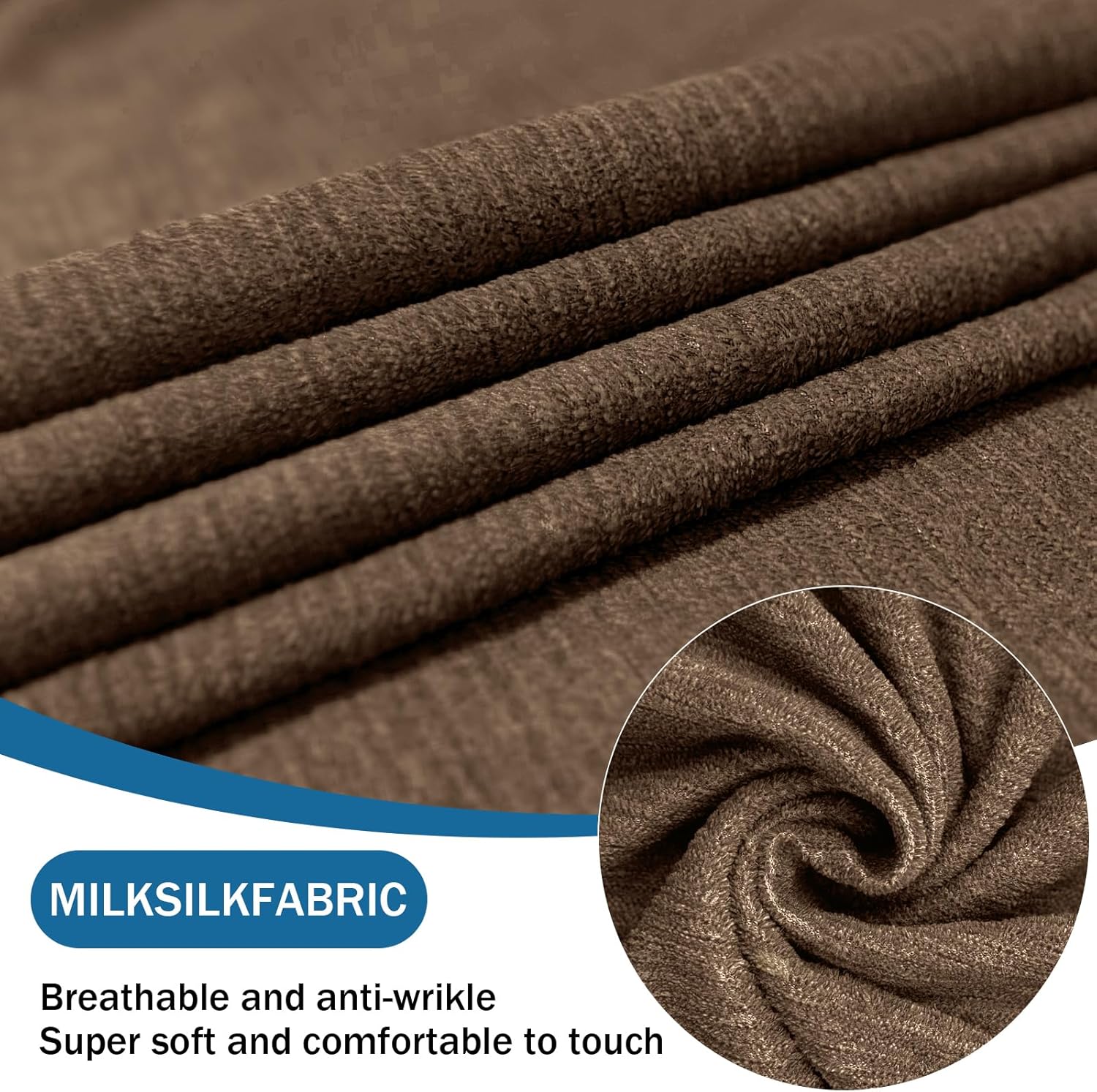 Waterproof Couch Cushion Covers - Stretch Washable Slipcover with Elastic Non-Slip Design, Furniture Protector for Pets,Kids (2 Cushion Loveseat, Chocolate)