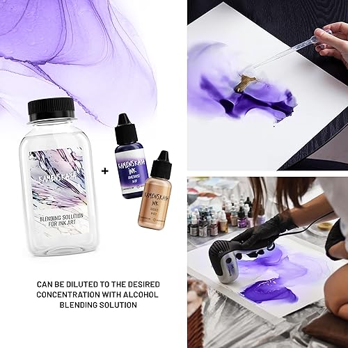 Miniatura 8 de KAMENSKAYA Set de tinta de alcohol #30 Combinación de colores a juego de tintas de alcohol, 4 uds. 0.51 fl oz (0.5 fl oz) cada una