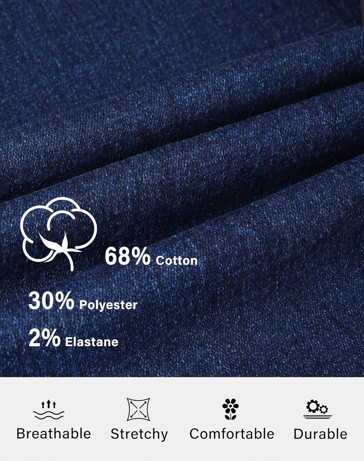 roswear Denim Overalls for Women Adjustable Strap Stretchy Bib Overall Jean Jumpsuits Pants - Image 5