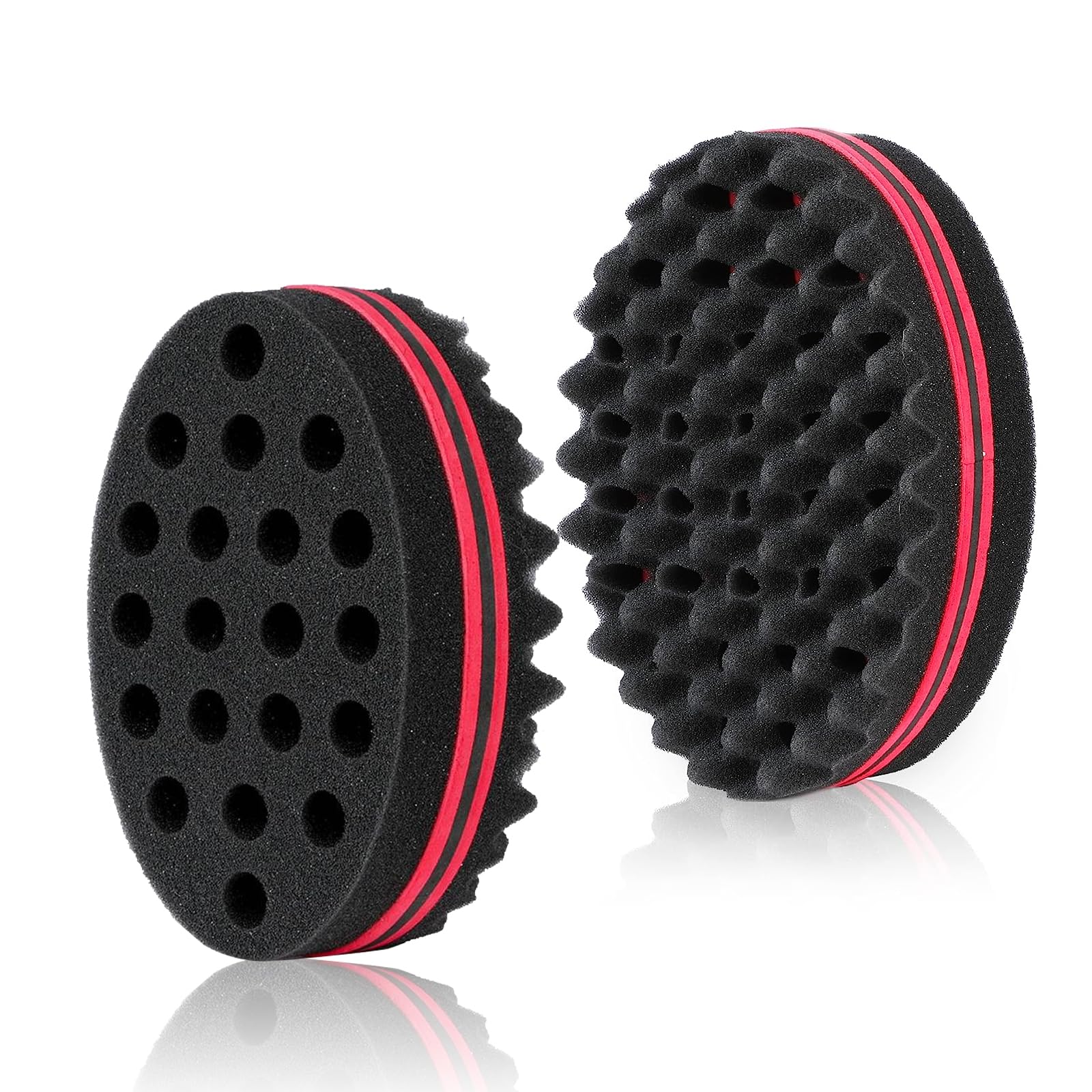 Cepillo de Esponja para el Cabello, 2pcs Esponja Pelo Afro Esponja para Pelo Afro para Herramientas de Modelado de Olas, Pelucas Y Trenzas de Bobinas de Pelo Rizado Africanas