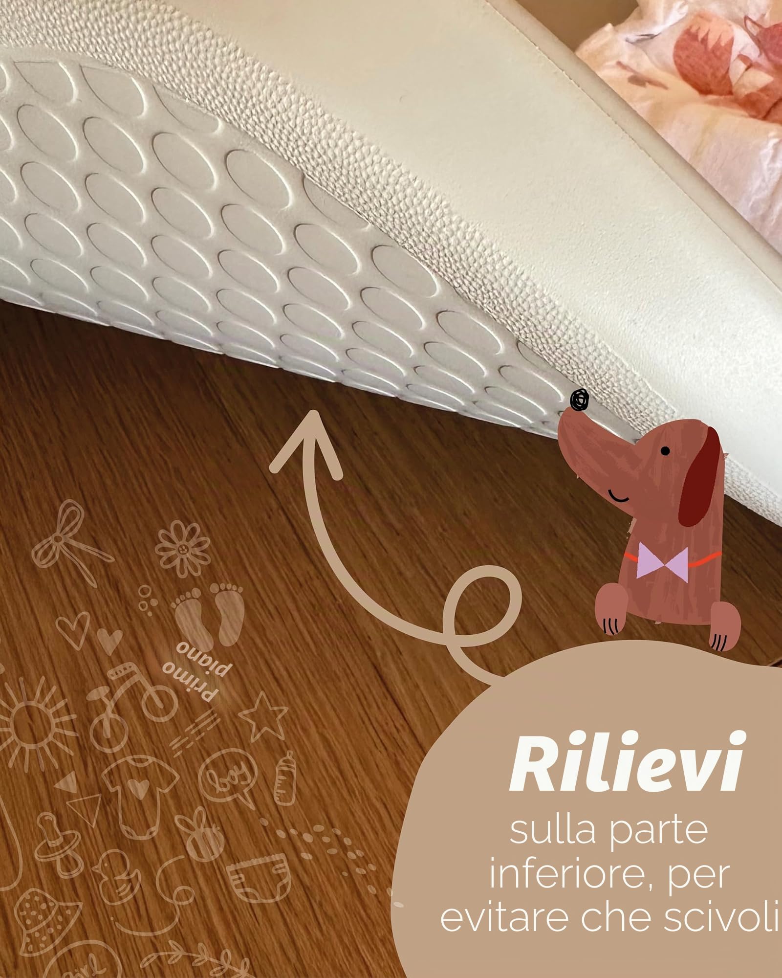 Close Up Fasciatoio per bambini, 67 x 43 cm, in plastica EVA, morbido imbottito, antiscivolo, con gommini e protezione anticaduta, facile da pulire, privo di sostanze nocive, ideale per comò e in