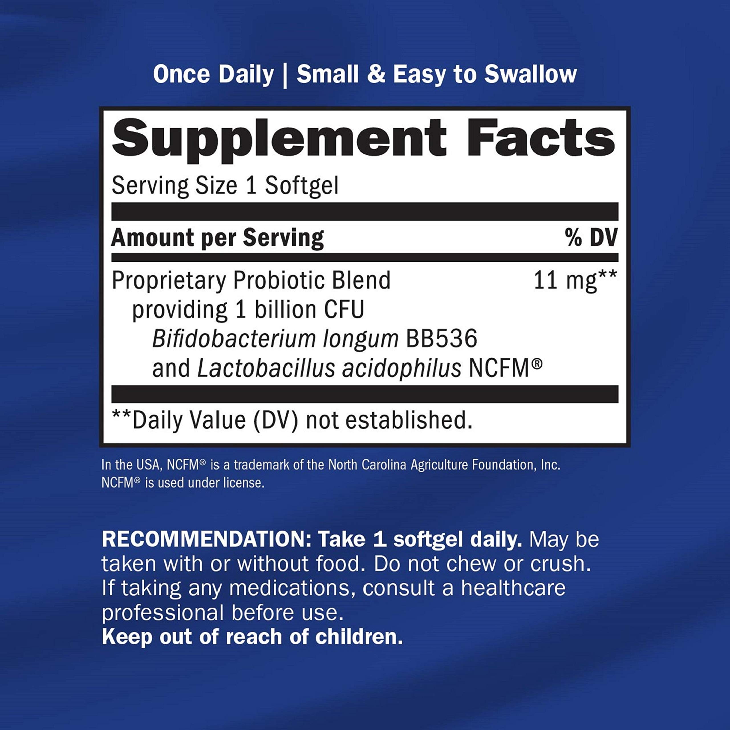 Probiotic Pearls Acidophilus Once Daily Probiotic Supplement, 1 Billion