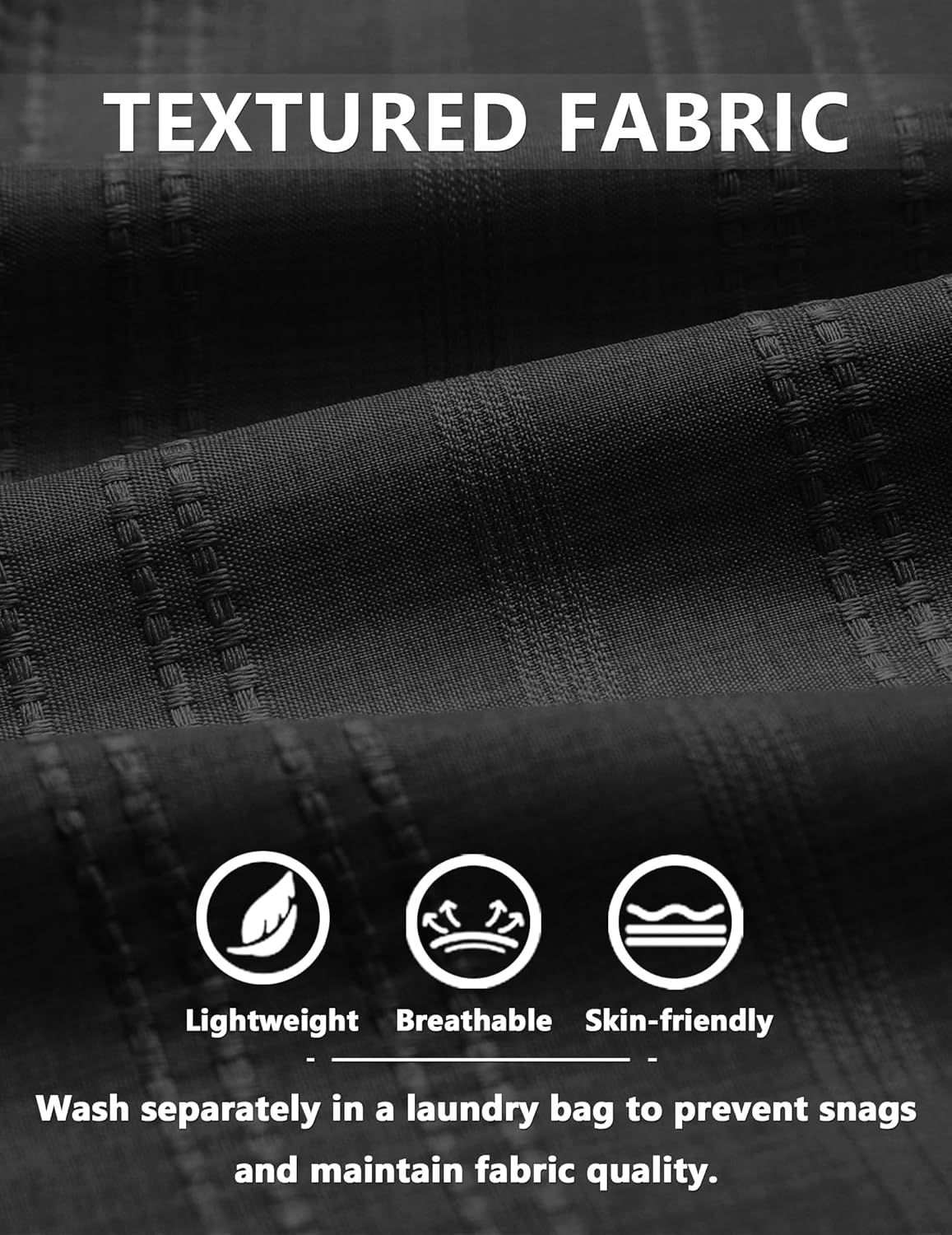 COOFANDY Men's Casual Button Down Shirts Short Sleeve Textured Shirt Summer Beach Shirts with Pocket - Image 5