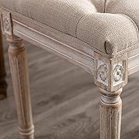 Vista 6 de chairus Banco otomano tapizado con tela