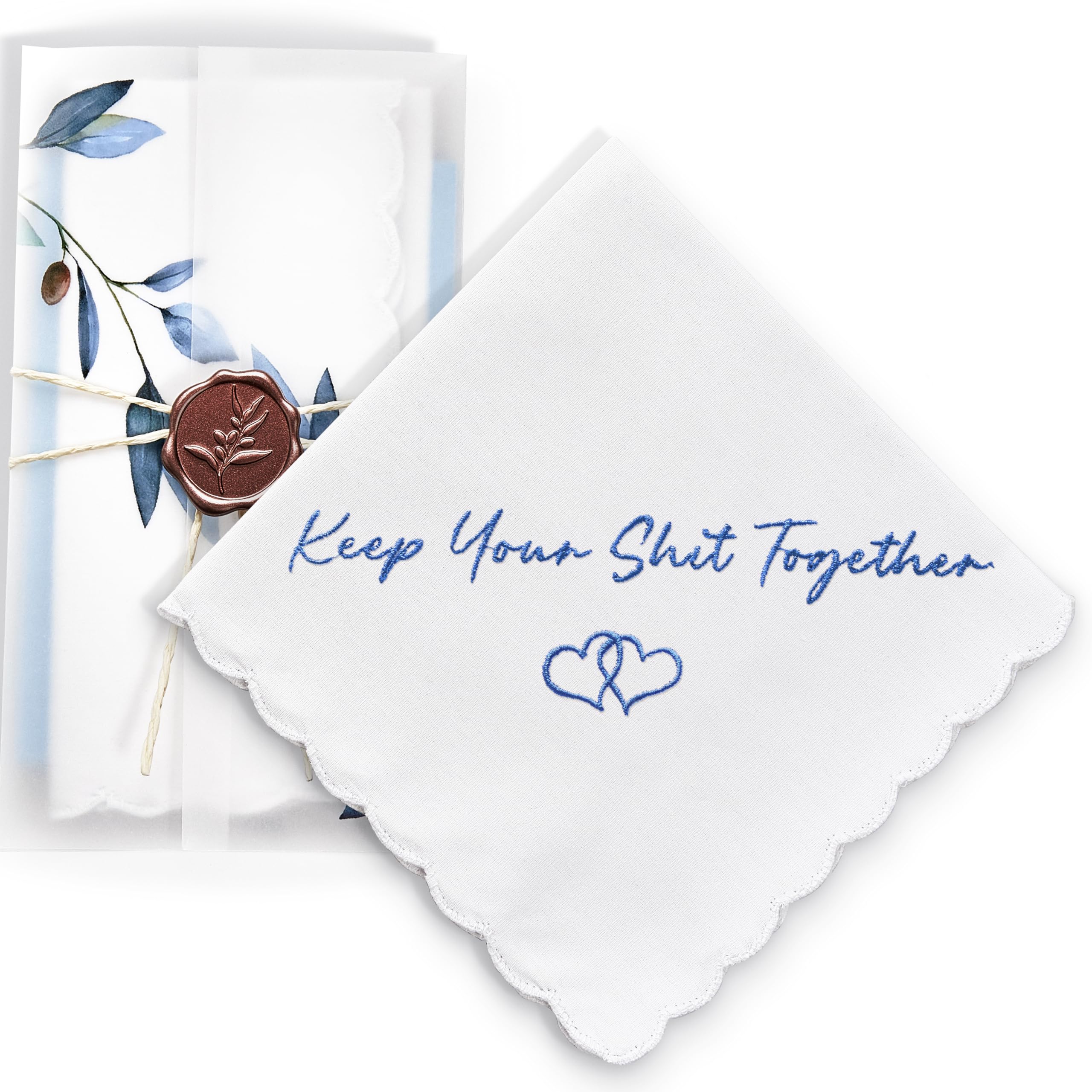 Wedding Handkerchief, Something Blue for Bride, Mother of the Bride Gifts