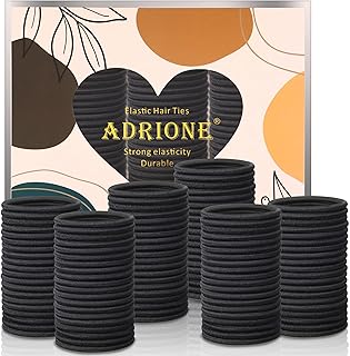 150 Pcs Black Hair Ties for Thick Hair No Damage, 4mm Ouchless Hair Elastics Hair Ties No Damage Hair Bands for Women's Hair Non Slip Ponytail Holders Black Hair Tie Elastic Hair Ties Bulk