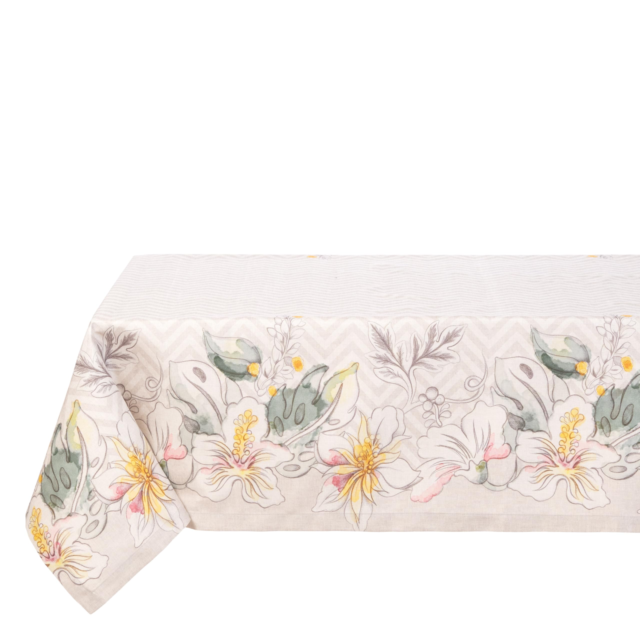 THUN - Eleganza Esotica Stain Resistant Tablecloth - 100% Polyester, 150 x 200 cm
