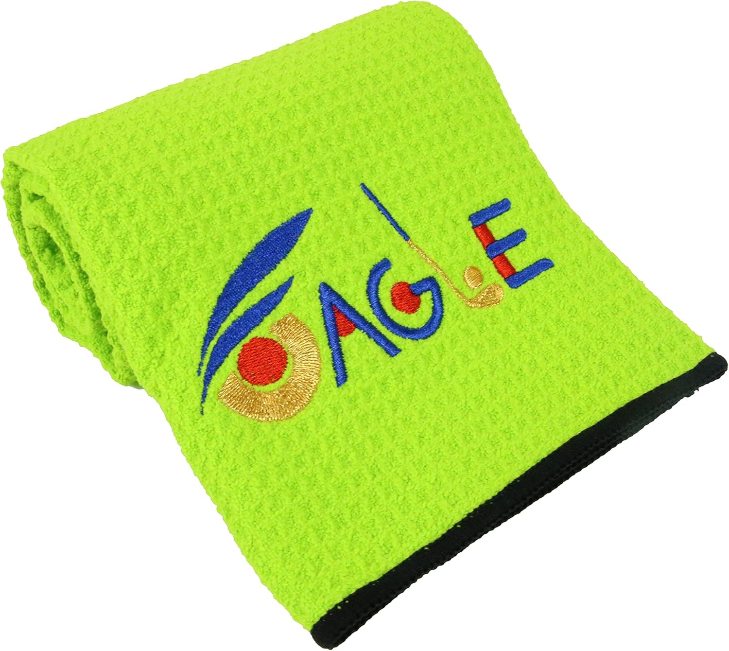 review TOPCUST Golden Eagle Tri-fold Microfiber Waffle Golf Towel with Clip 16”X21” (Lime)