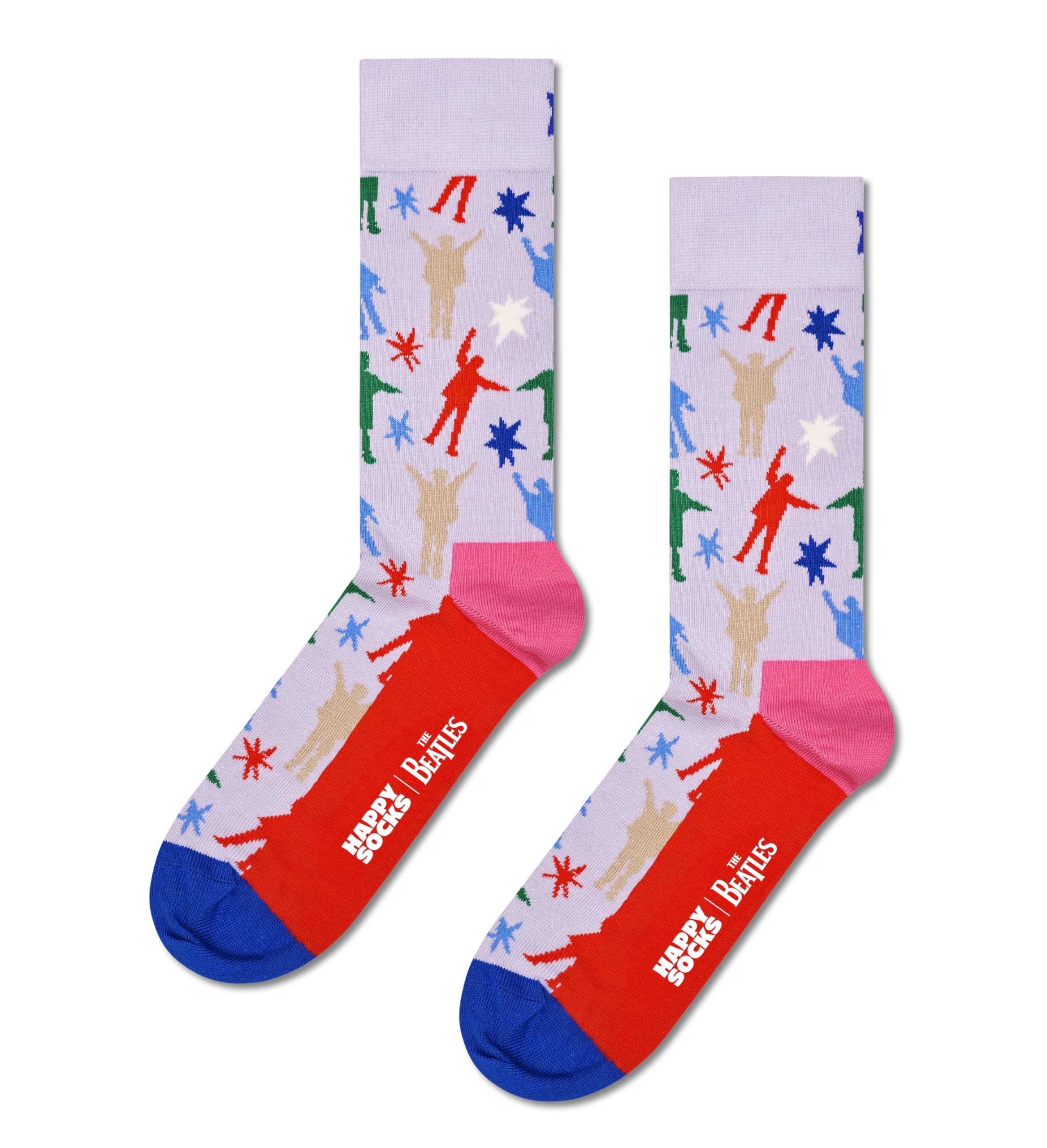 Happy Socks x The Beatles - Pack de 3 Calcetines en Caja de Regalo Edición The Beatles - Calcetines Divertidos para Grandes Fans