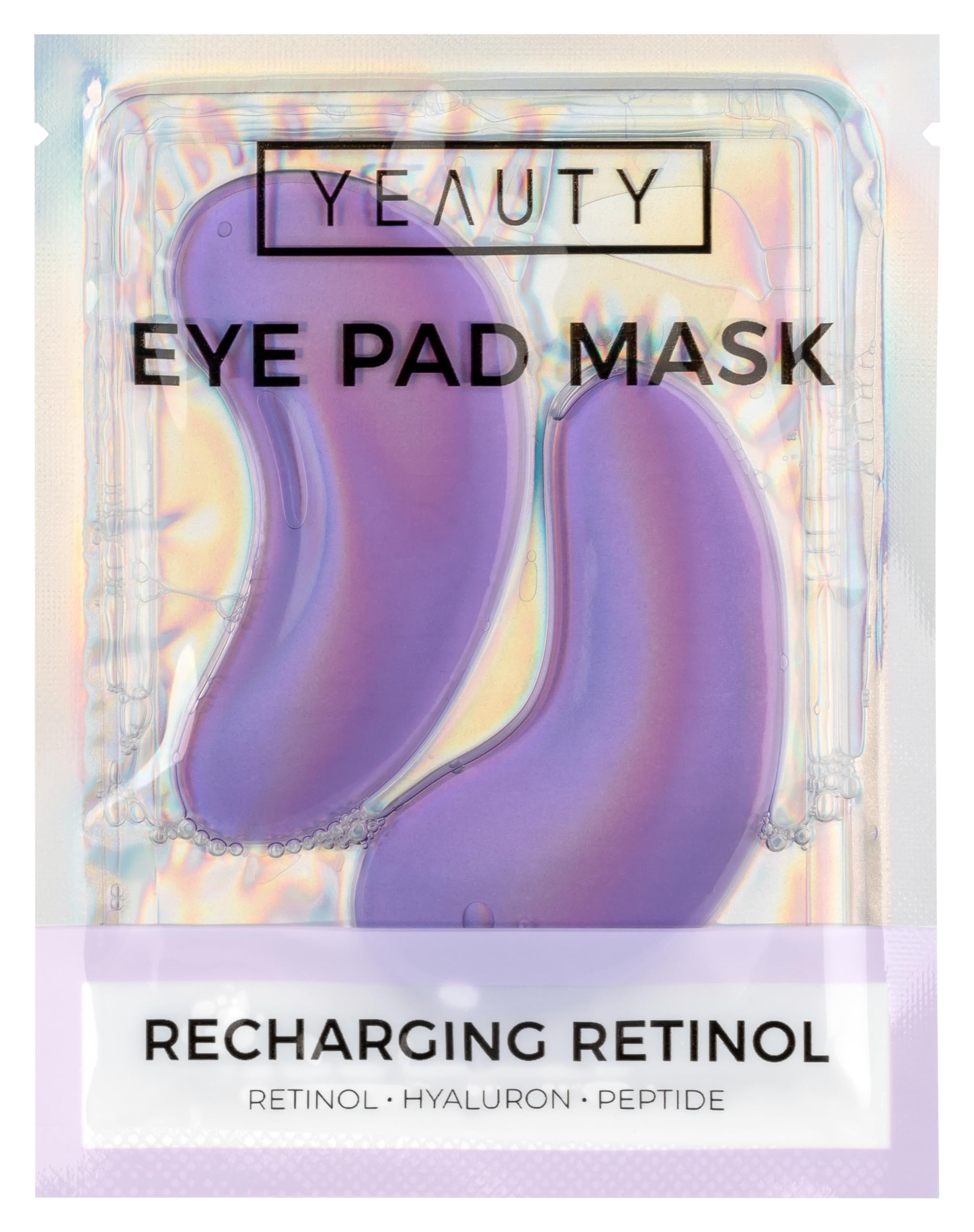 YEAUTY RECHARGING RETINOL EYE PADS - superweiche Augenpads mit Anti-Aging-Serum - reduziert feine Linien und Fältchen -glättet die Haut der Augenpartie - intensive Feuchtigkeit