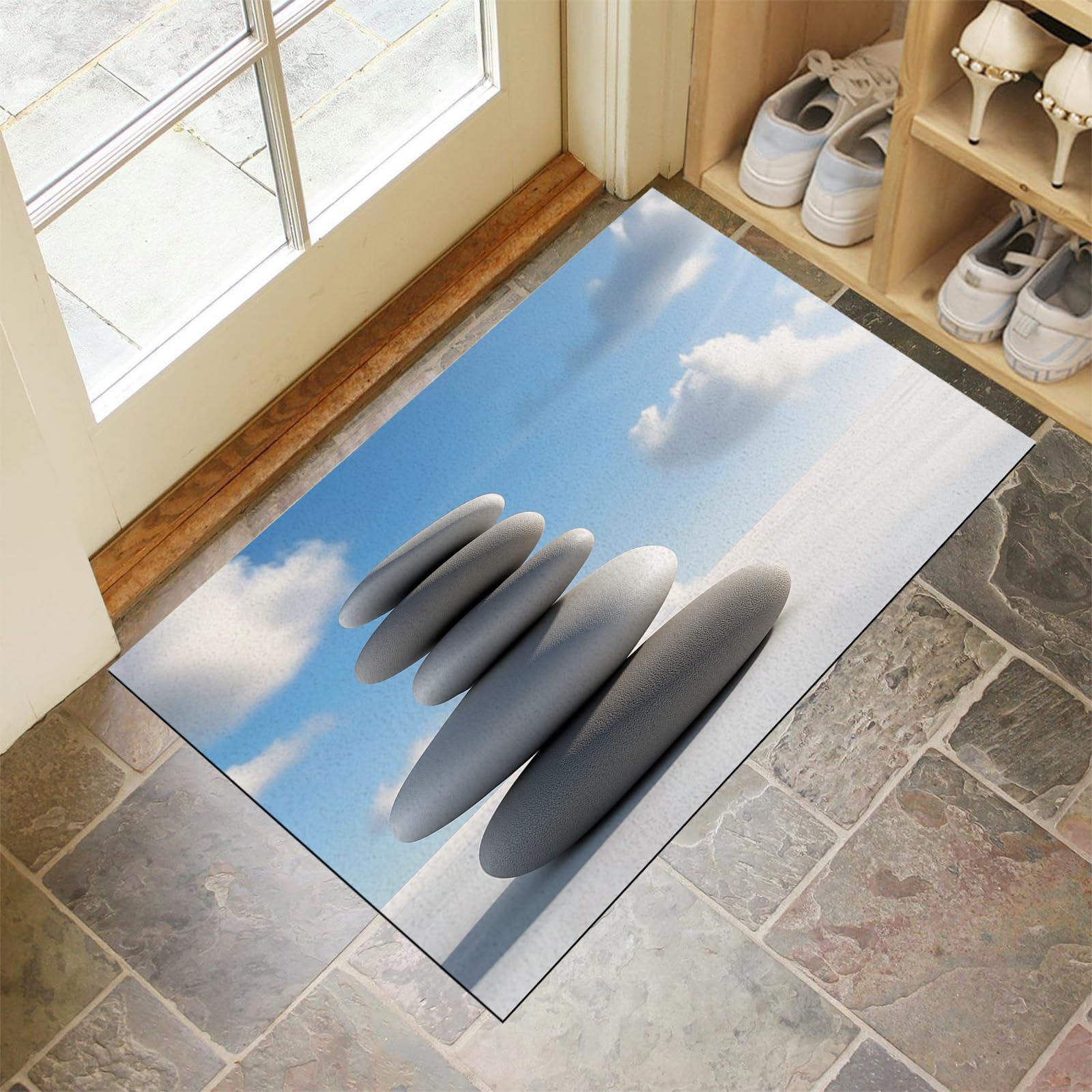 Tapis de porte pour couloir et jardin paillasson extérieur résistant pour une entrée propre