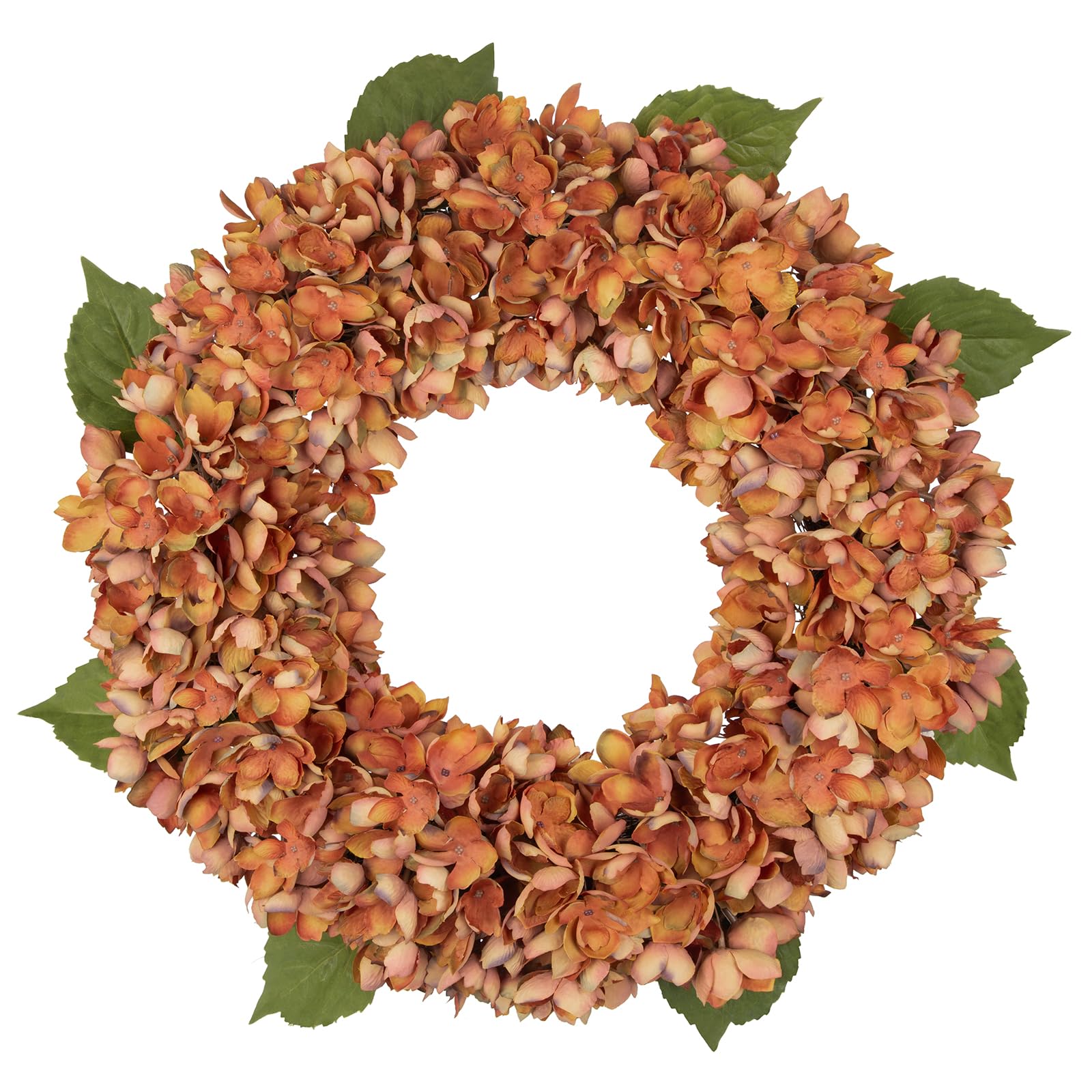 Oairse Artificial Autumn Hydrangea Wreath 55CM Autumn Wreath for Front Door