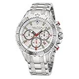Men's NST Chrono Stainless Steel Bracelet and Black Silicone Strap Watch (Model: NAPNSF205)