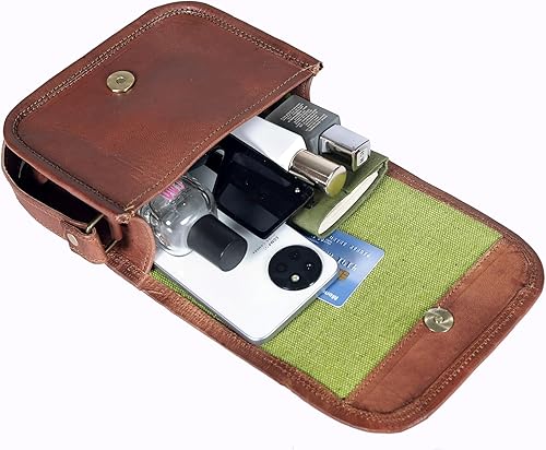 Miniatura 7 de cuero 7 pulgadas pequeño hecho a mano Crossbody hombro cuero genuino iPadTablet Vintage Messenger Bag para 6.5 pulgadas iPad pro para mujeres hombres