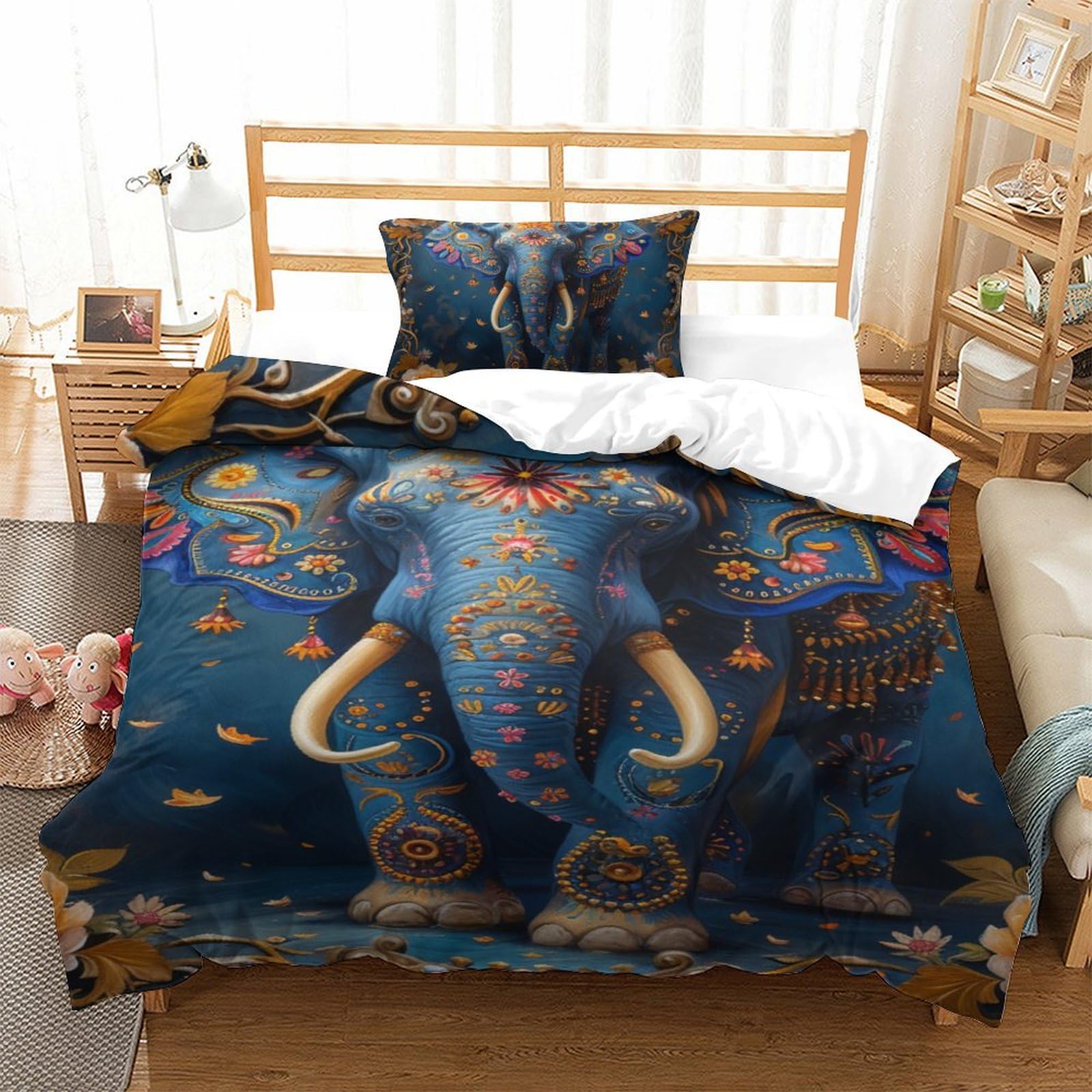 Parure de lit éléphant 3D 135x200cm : le cadeau parfait pour enfant