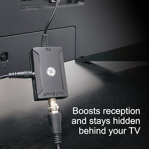 Miniatura 6 de GE Amplificador de antena de TV para interiores, amplificador de señal de antena, HD TV digital VHF UHF, bajo ruido, adaptador de corriente alterna,
