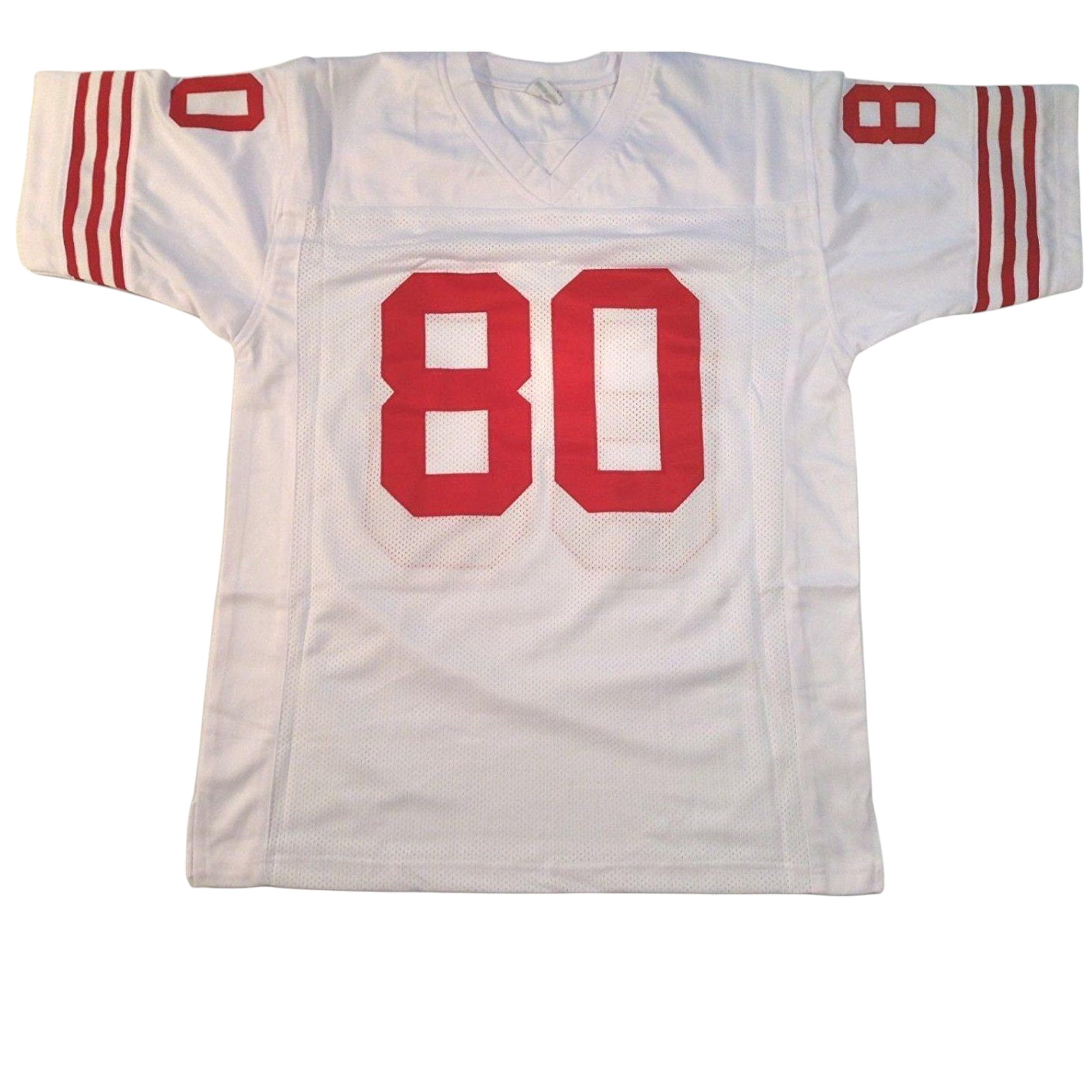 Jerry Rice White Jersey Stitched Custom Football New No Brand/Logos (US, Alpha, X-Large, Regular, Regular, White)