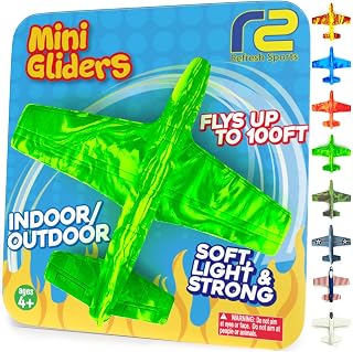 RefreshSports EVA Foam Glider Airplanes - Durable Easter Basket Stuffers for Kids Ages 4-10, Boys Girls Party Favors